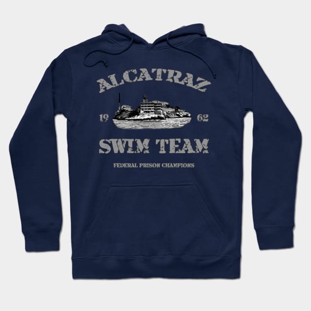 Alcatraz Swim Team Hoodie by WickedNiceTees